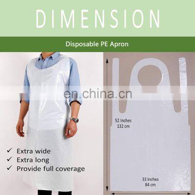 China Wholesale Best Price White /Blue Color Disposable Plastic LDPE PE Apron Protective PPE Kit Rolls Available photo-4