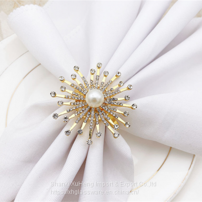 Table Decoration Serviette Holder Metal Napkin Ring Home Flower Wedding Banquet Party photo-4
