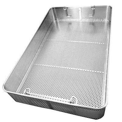 Professional Customized Stainless Steel Medical Sterilization Basket With Handle photo-3