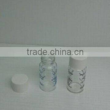 3ml glass vial with plastic cap sample vial