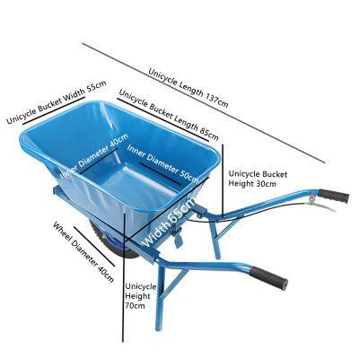 Single Wheel Handling Cart Wheelbarrows Trolley photo-2