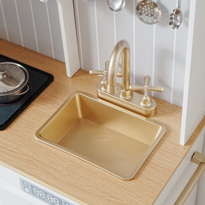 Wooden Simulation Kitchen Experience Store, Pretend Play, Sound and Light, Large Refrigerator, Baby Simulation, Parent-child Cooking Tableware Toys. photo-3