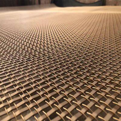 Malha de arame metálica decorativa em latão antigo e bronze feita sob encomenda, malha tecida, portas de armários em aço inoxidável 304/316, telas de janelas e móveis