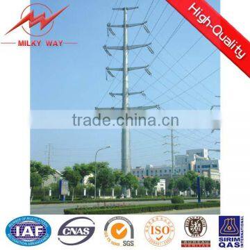 11kv low voltage galvanized steel electrical power poles