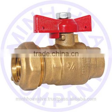 BRASS COMBINATION BALL VALVE FEMALE/FEMALE MIHA