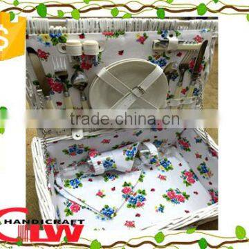 basket wicker,white cheap picnic basket