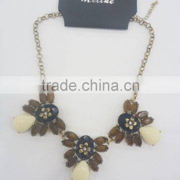 FASHION EPOXY BEADS STATEMENT NECKLACE