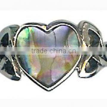 women's natural sea shell ring tungsten carbide inlay shell ring Sea shell jewelry ring