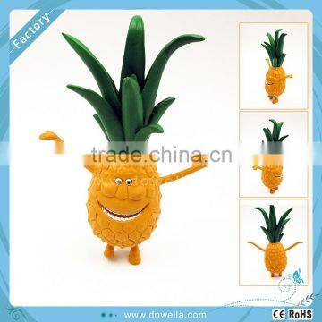 Plastic PVC pineapple fruit figurines toys, Cheap for Wholesale plastic pineapple in Disney audit factory.