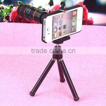 8 X Optical Zoom Telescope Camera Lens + Tripod Stand For iPhone 4G 4S