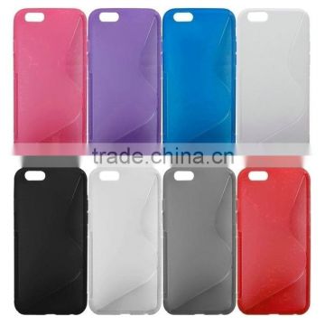 S Line Anti-skid Frosted TPU Protective Case for iPhone 6 Plus