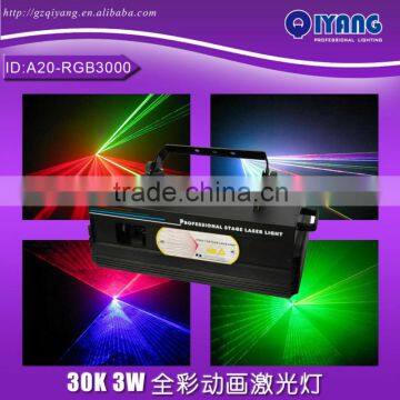 Hotest ILDA 3W animation light laser rgb