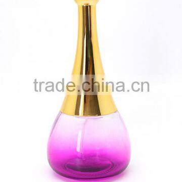 Empty perfume glass bottle with cap pump