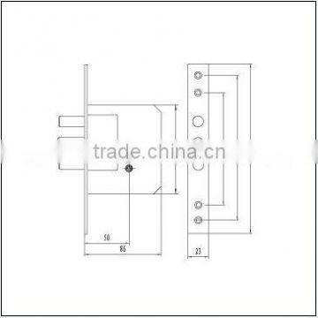 Roller Grade 3 Double 45mm Backset Mortise Lock Body photo-2