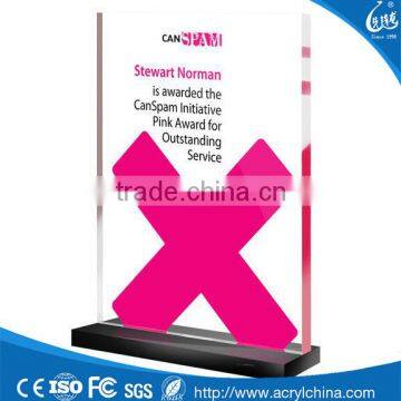 China factory supply acrylic awards and trophy custom acrylic trophy