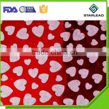 embossed glitter pattern film, laser metallised glitter vinyl from Wenzhou