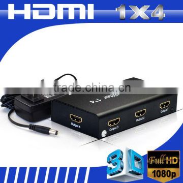 1 input 4 output audio video splitter