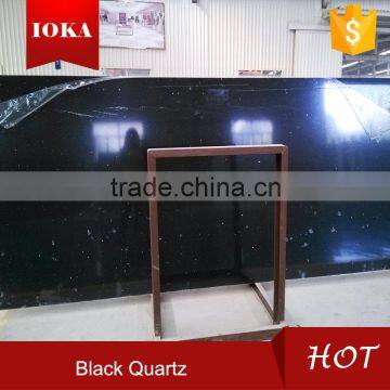 black quartz shower stone wall panel