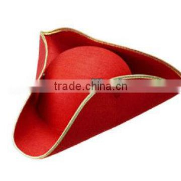 2015 Hot Selling Fashion unisex red pirate hat wholesale for Dress Costume Accessory PH017