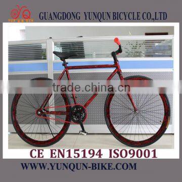 Firework paint colourful 700C fixed gear bike steel /YQ-700C01