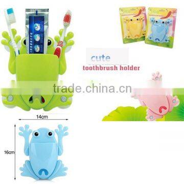 C63 Wholesale Frog storage barrel unique toothbrush holder SETS