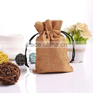 customized small drawstring jute bag