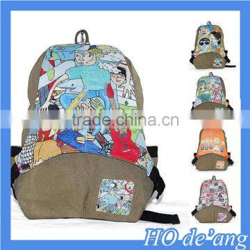 Hogift Comics canvas schoolbag/cartoon backpack/3d cartoon backpack