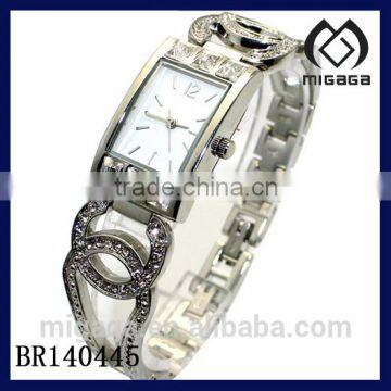 fashion bling clear cz stone set watch*beautiful cz bracelet watch