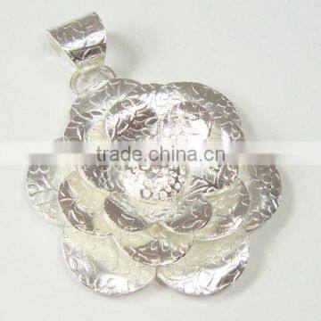 925 sterling exclusive silver flower pendant