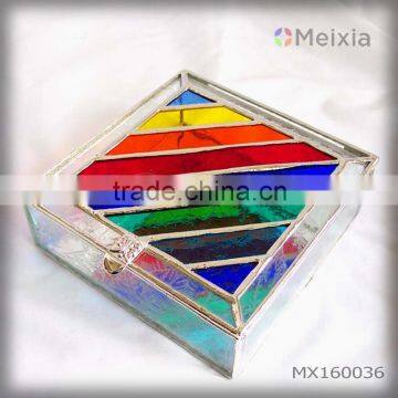 MX160036 china wholesale stained glass keepsake box