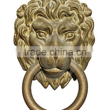 DOOR KNOCKER, ANTIQUE BRASS KNOCKER, LION DOOR KNOCKER