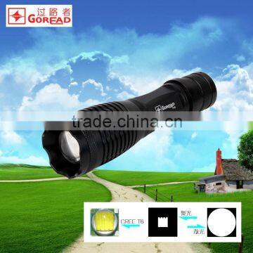 GOREAD Y85 focusable and rechargeable 5 mode aluminum T6 LED torch
