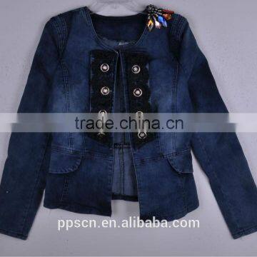 2014 new arrival fashion high quality women denim jacket,denim jacket women cheap wholesale China                        
                                                Quality Choice