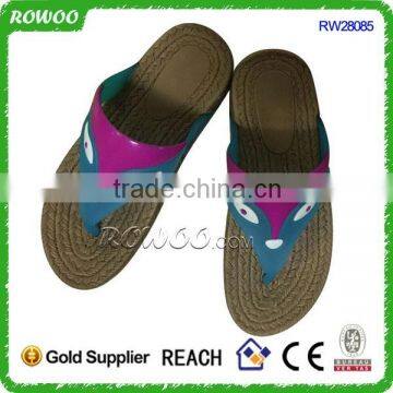 Beautiful fashion hemp rope slipper, espadrille slipper