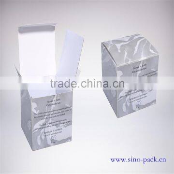 Printed coated paper box foldable box for personal care packaging