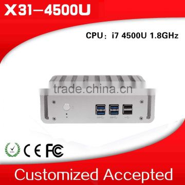 Wholesale X31-4500u 8G RAM 64G SSD Mini Pc Computer Personal Computer Atom Mini Pc With black Metal Case