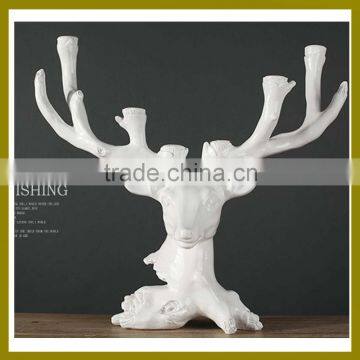 Wedding Gift Jingdezhen Lucky polyresin aniaml figurine candle Holder for home decor