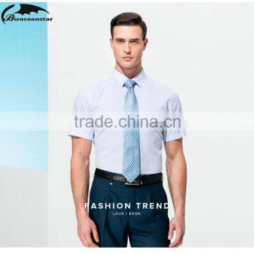 Mens Dress Shirts Custom Made Men Shirt short Sleeve Plaid Striped Mens Shirts Fashion Custom Tailored Slim Fit Shirt Dress