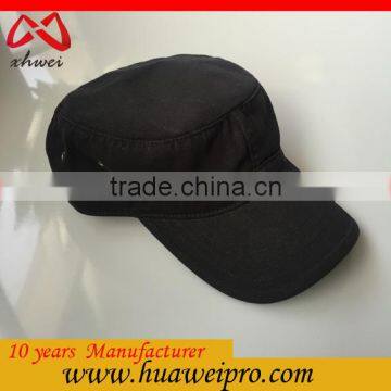 Hot NEW Cotton Military Cap Wholesale Custom Classical Black Army Military Hat