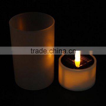 Novelty Colorful Changing Flameless Night Lights Solar Power & Battery Power Luminaria Light Sensor LED Night Light Candle Lamp
