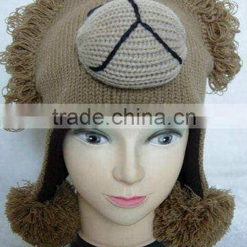 2012 acrylic brown bear head hat