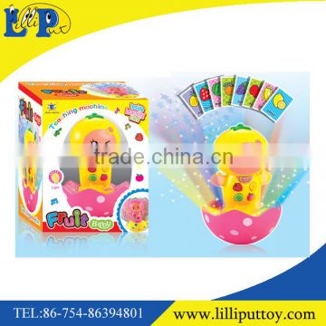 Lighting projection cartoon tumbler toy with music