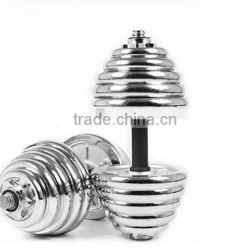 adjustable electroplated Steel Chromed Dumbbell