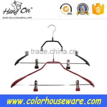 PVC coated metal hanger with 2 clips                        
                                                Quality Choice