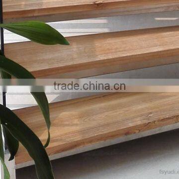 Office Building Commercial Wood Staircase Stainless Steel Framed photo-4