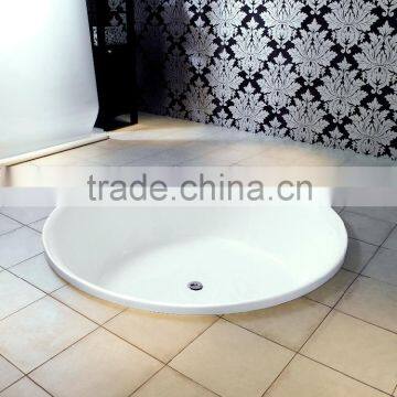 SUNZOOM UPC/cUPC certified round drop in bathtub, bath tub round, round acrylic drop-in bathtub