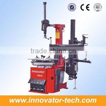 Automatic launch tire changer for wheel change with tilting back post with one help arm CE approve model IT615