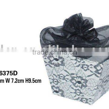 promotional gift box with organza pouch top