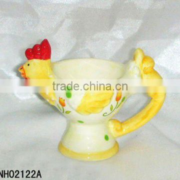 Easter decoration chicken porcelain egg holder