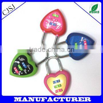 2015 love shape luggage lock high quality 3digital code lock cjsj CH-28-2